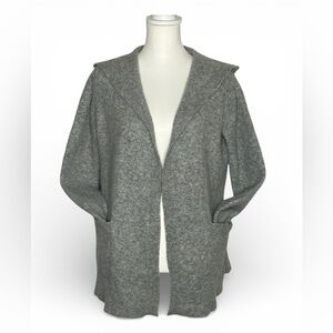 EUC Banana Republic Gray Women's Open Front Cardigan SZ L wool alpaca blend cozy